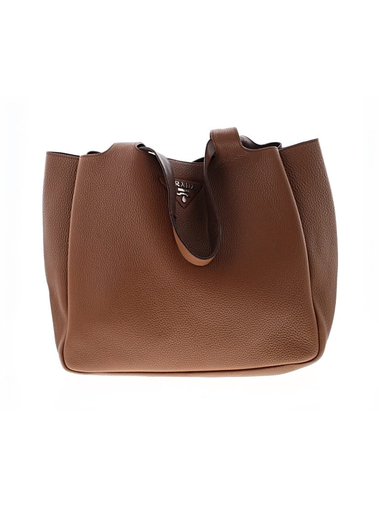 PRADA Pre-owned Leather Tote Bag In Brown