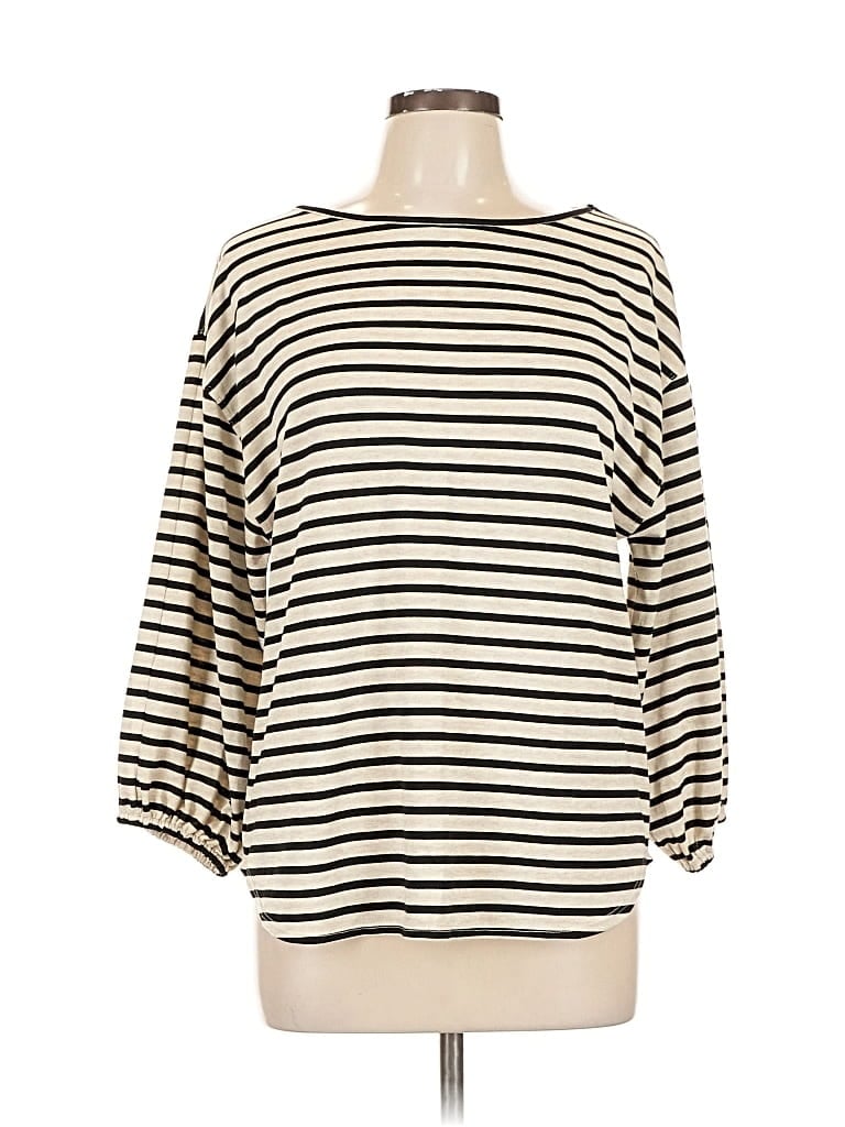 Pre-owned Max Studio 3/4 Sleeve T-shirt In White