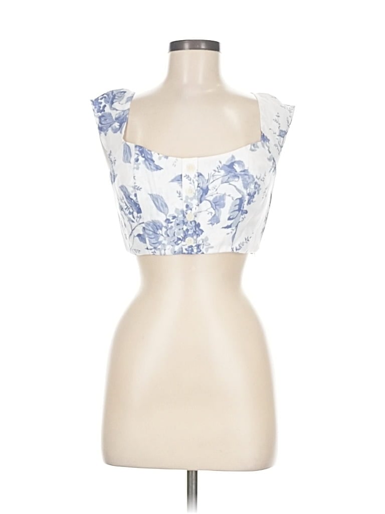 Pre-owned Reformation Sleeveless Blouse In White