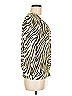 Black Rainn 100% Polyester Animal Print Ivory 3/4 Sleeve Blouse Size M - photo 4