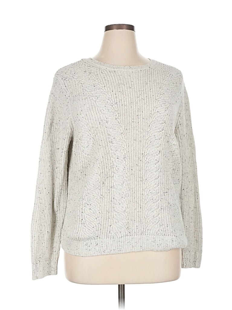 Pre-owned Croft & Barrow Pullover Sweater In Silver