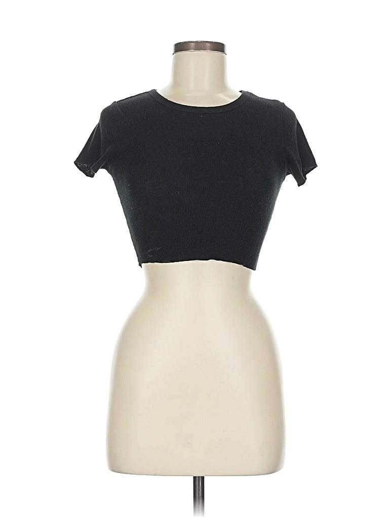 Pre-owned Unbranded Short Sleeve T-shirt In Black