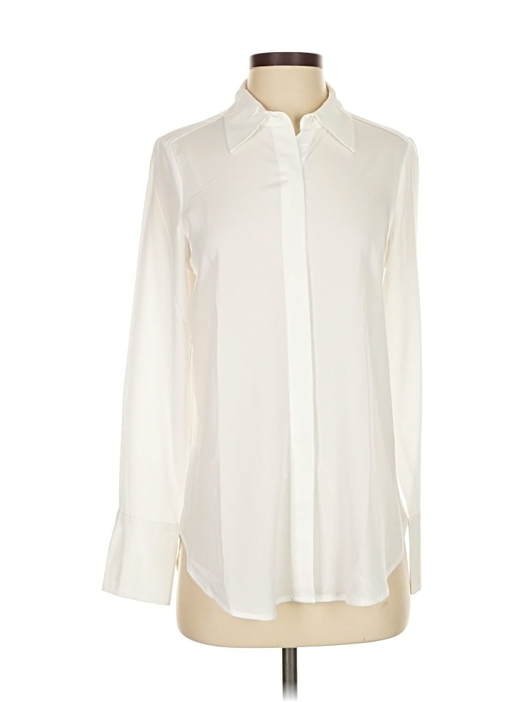 Pre-owned Prolōgue Long Sleeve Blouse In White