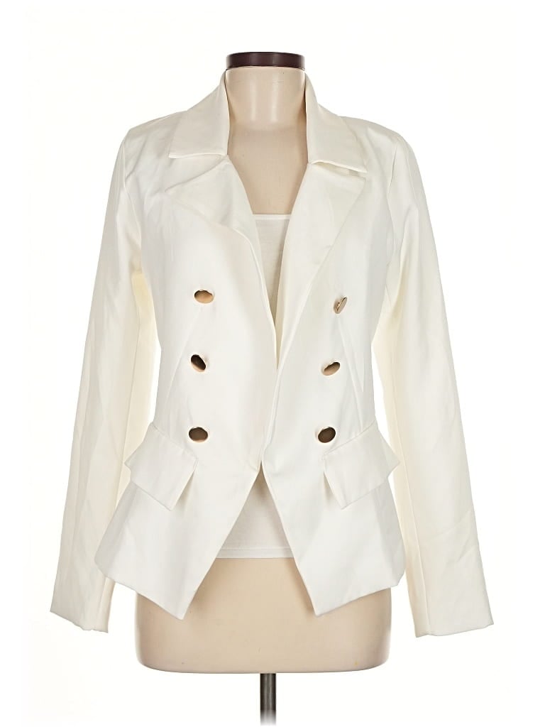 Pre-owned Assorted Brands Blazer Jacket In White