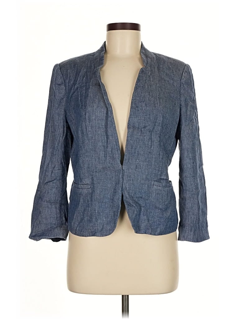 Pre-owned Ann Taylor Loft Blazer Jacket In Blue