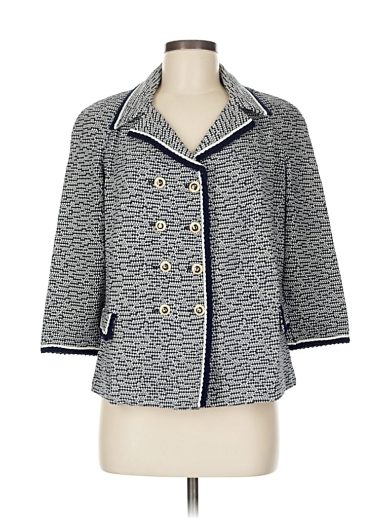 Pre-owned St. John By Marie Gray Blazer Jacket In Blue