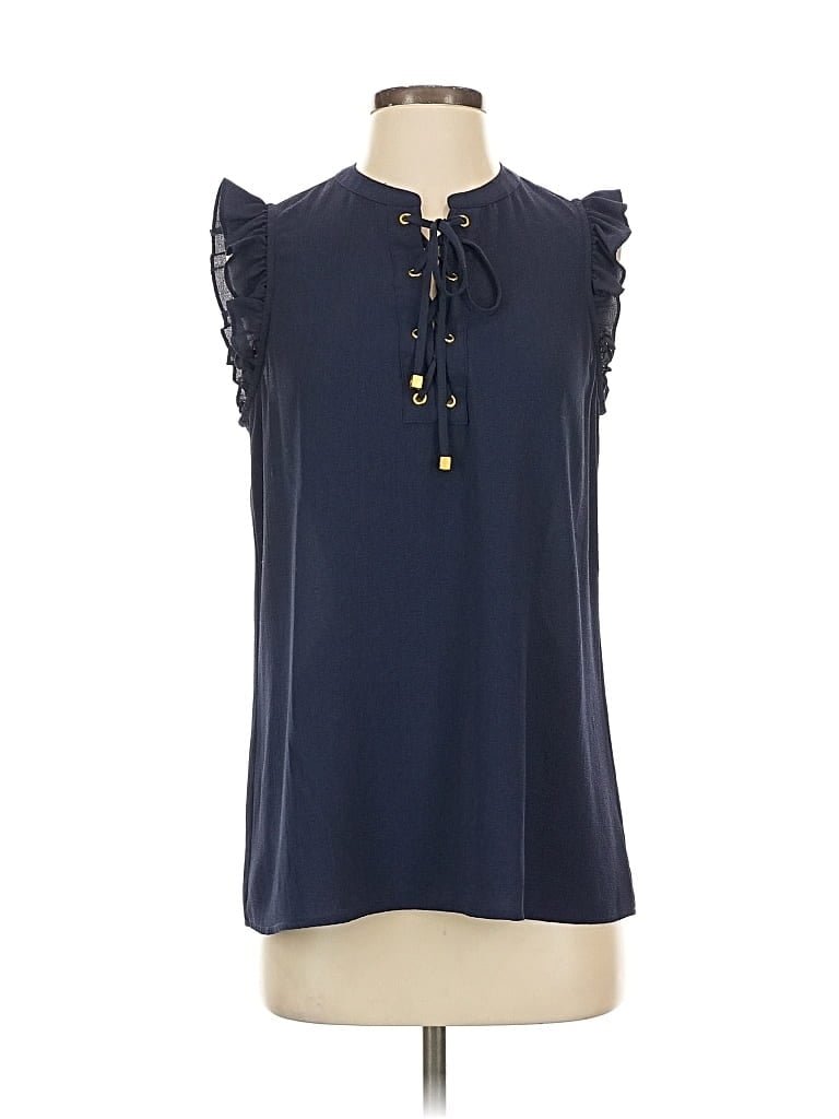 Pre-owned Michael Michael Kors Sleeveless Blouse In Blue