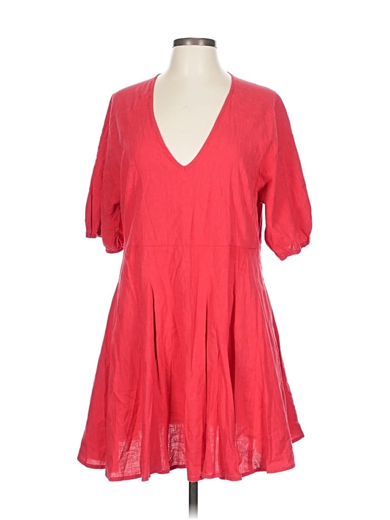 Pre-owned Universal Thread Short Sleeve Blouse In Red
