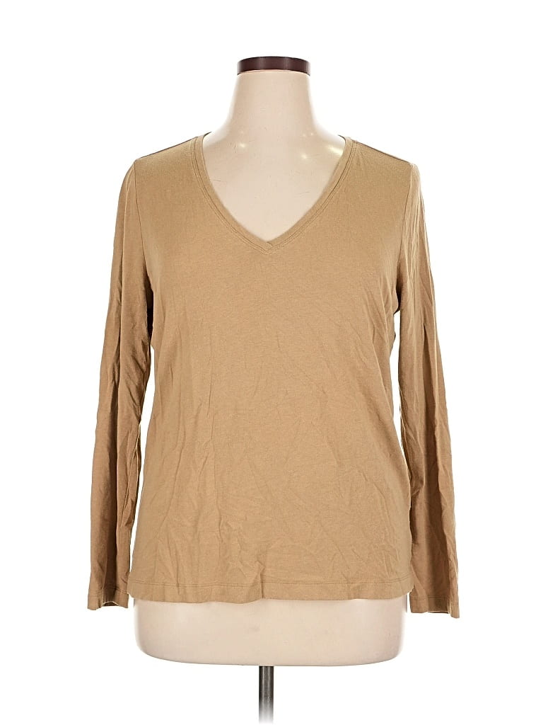 Pre-owned Banana Republic Factory Store Long Sleeve T-shirt In Brown