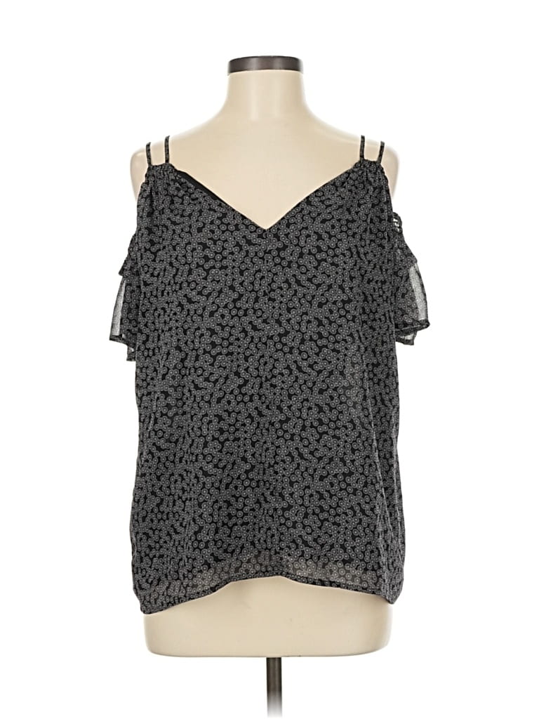 Pre-owned Ann Taylor Loft Sleeveless Blouse In Gray