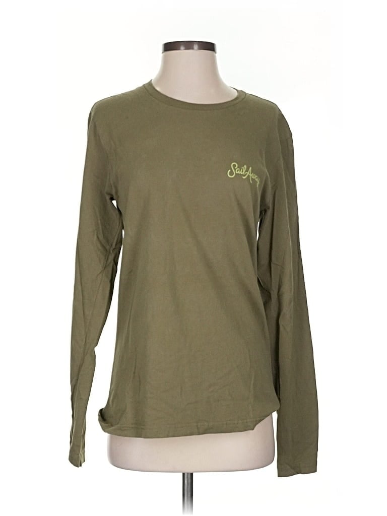 Pre-owned Assorted Brands Long Sleeve T-shirt In Green