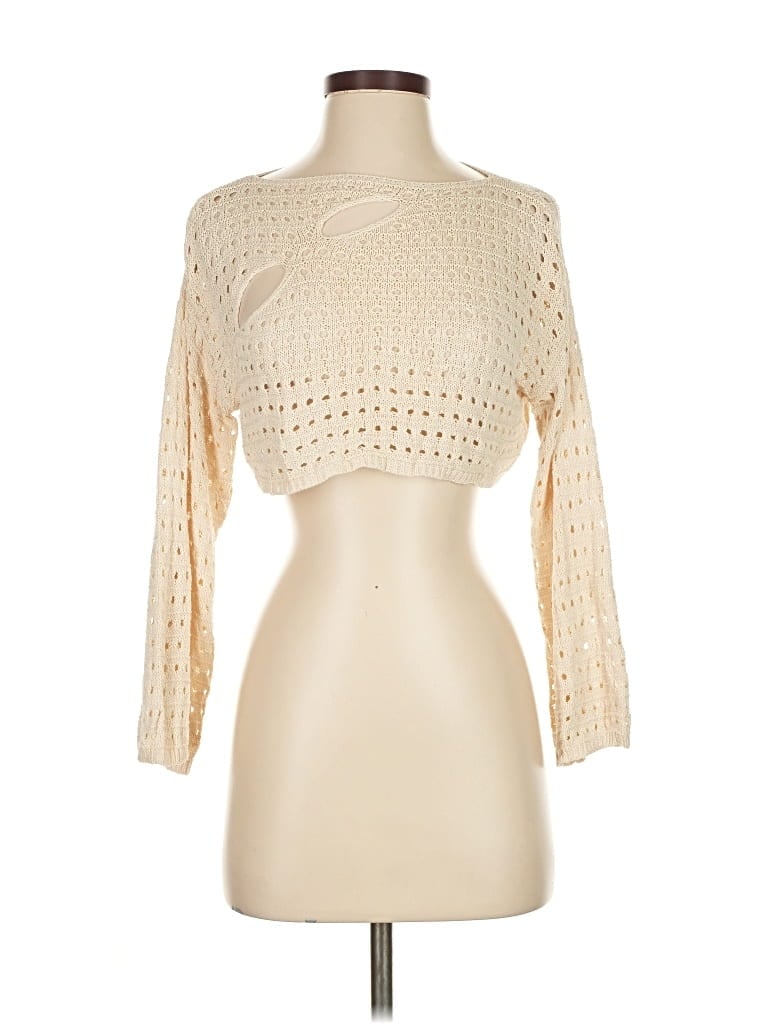 Pre-owned Assorted Brands Pullover Sweater In White