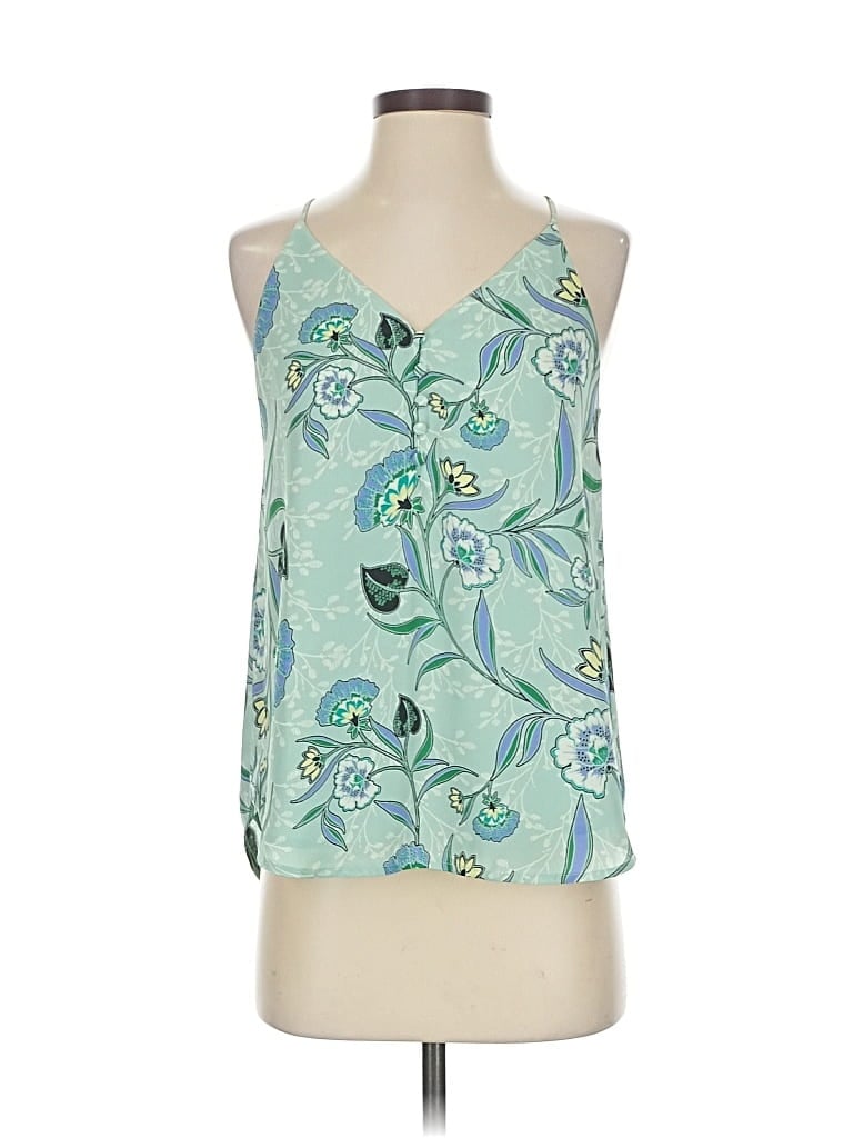 Pre-owned Ann Taylor Loft Sleeveless Blouse In Green
