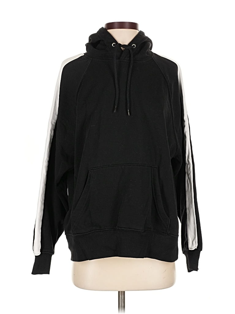 Pre-owned Divided By H&m Pullover Hoodie In Black