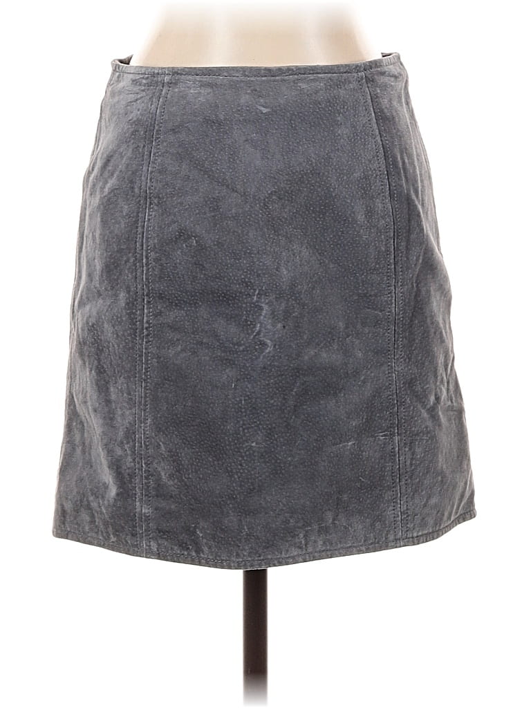 Pre-owned Blanknyc Blank Nyc Leather Skirt In Gray