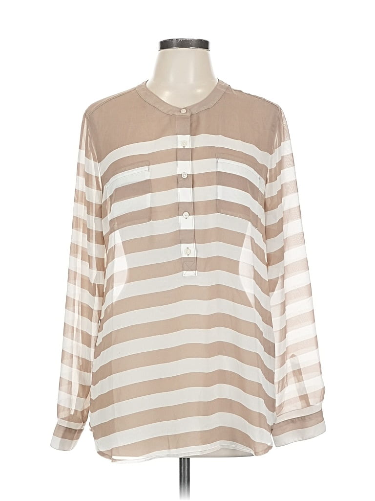 Pre-owned Old Navy 3/4 Sleeve Blouse In Brown