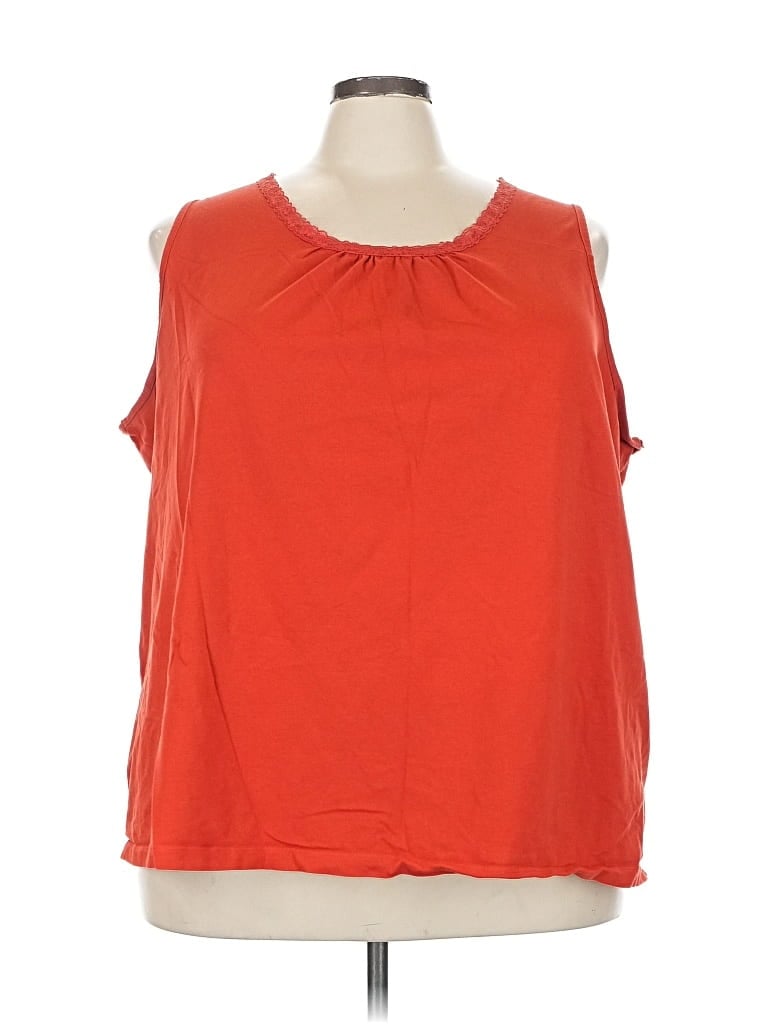 Pre-owned Suprema Essentials By Catherines Sleeveless T-shirt In Orange