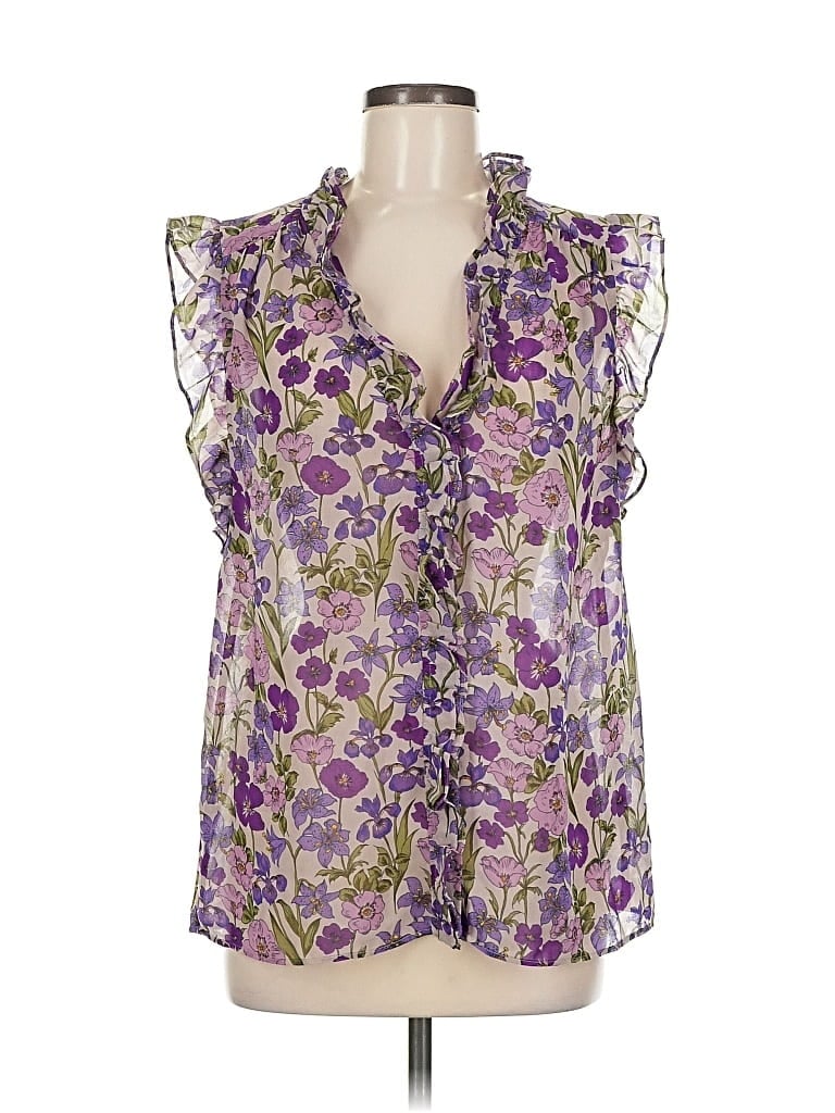 CABI Pre-owned Sleeveless Blouse In Purple