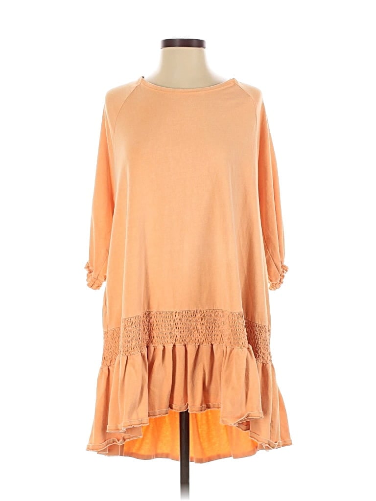 Pre-owned Fp Beach 3/4 Sleeve Blouse In Orange