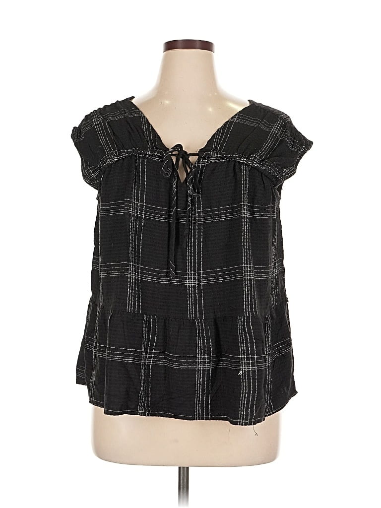 Pre-owned Ann Taylor Loft Sleeveless Blouse In Black