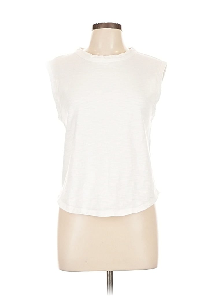 Pre-owned Lou & Grey Sleeveless T-shirt In White