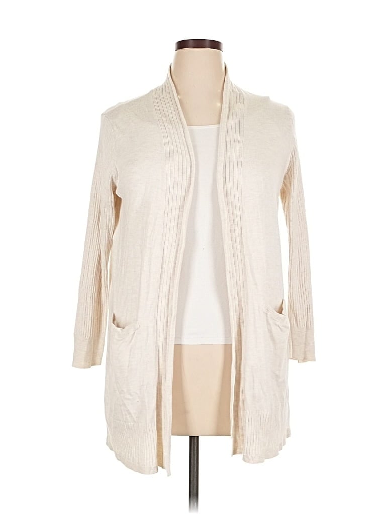 Pre-owned Nine West Cardigan Sweater In White