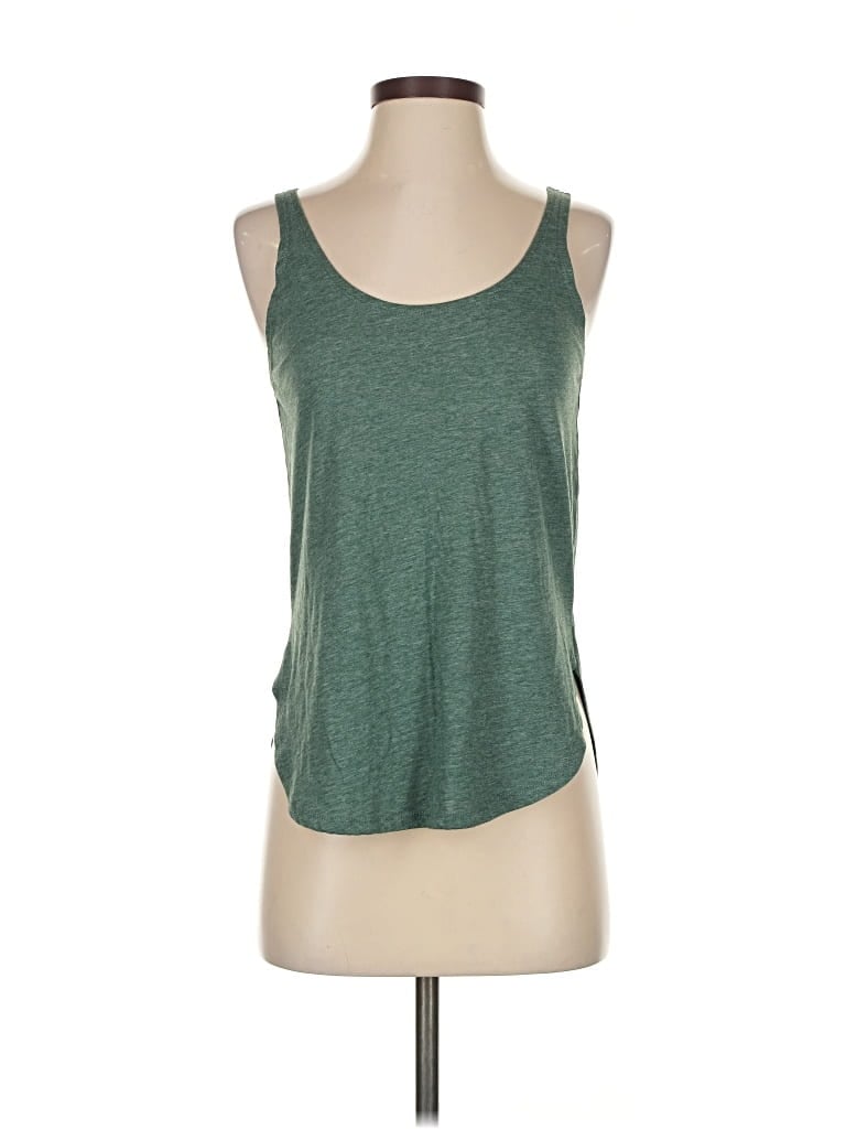 Pre-owned Next Level Apparel Tank Top Green Halter Neckline Tops