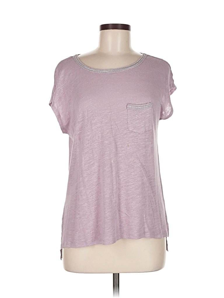 Pre-owned Cynthia Rowley Tjx Short Sleeve Top Purple Scoop Neck Tops