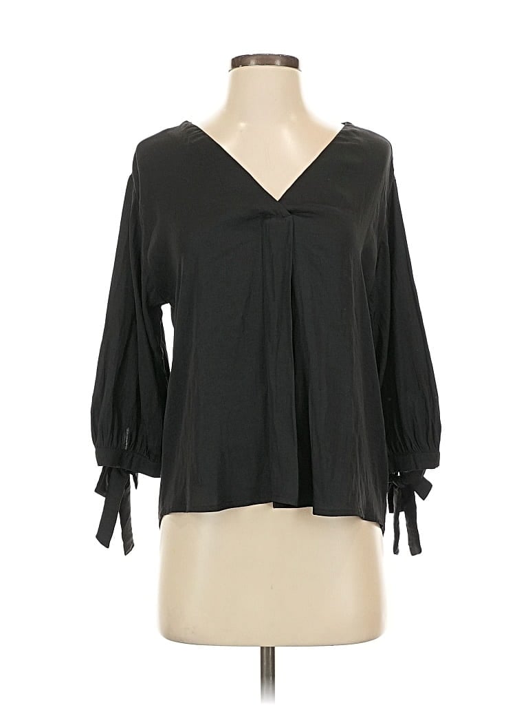 White House Black Market 3/4 Sleeve Blouse In Black