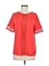 Halogen Orange Short Sleeve Top Size M - photo 1