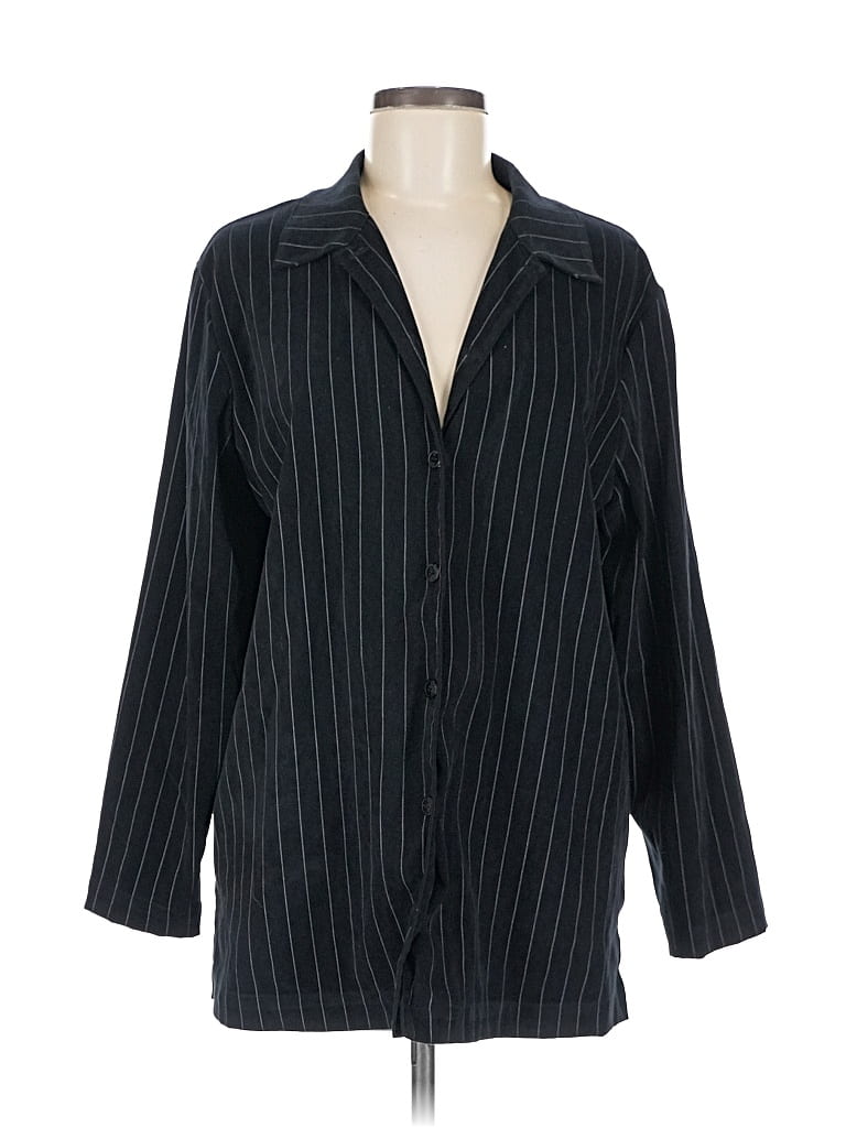 Pre-owned Denim & Co Blazer Jacket In Black