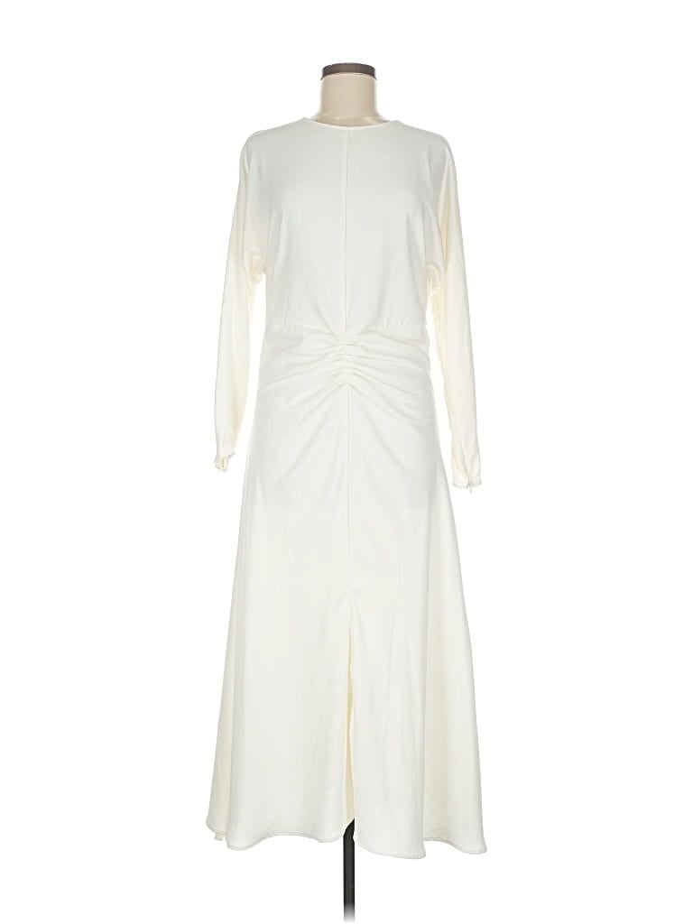 Pre-owned Mng Casual Dress In White