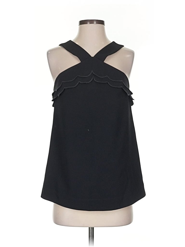Pre-owned Ann Taylor Sleeveless Blouse In Black
