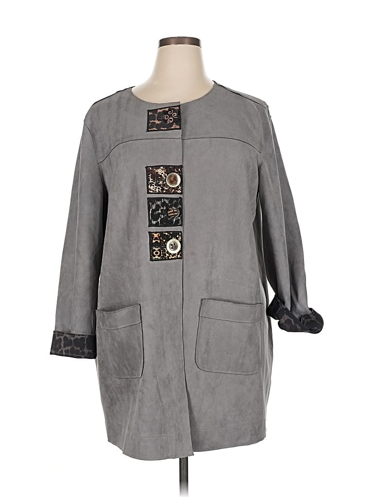 JOHN MARK Pre-owned Coat In Gray