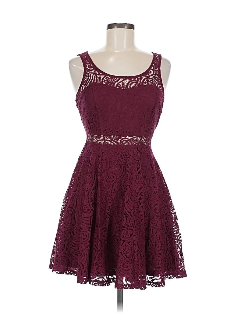 Pre-owned American Rag Cie Cocktail Dress In Burgundy