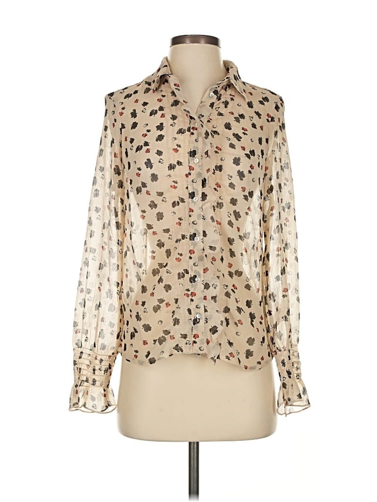 Pre-owned French Connection Long Sleeve Blouse In White