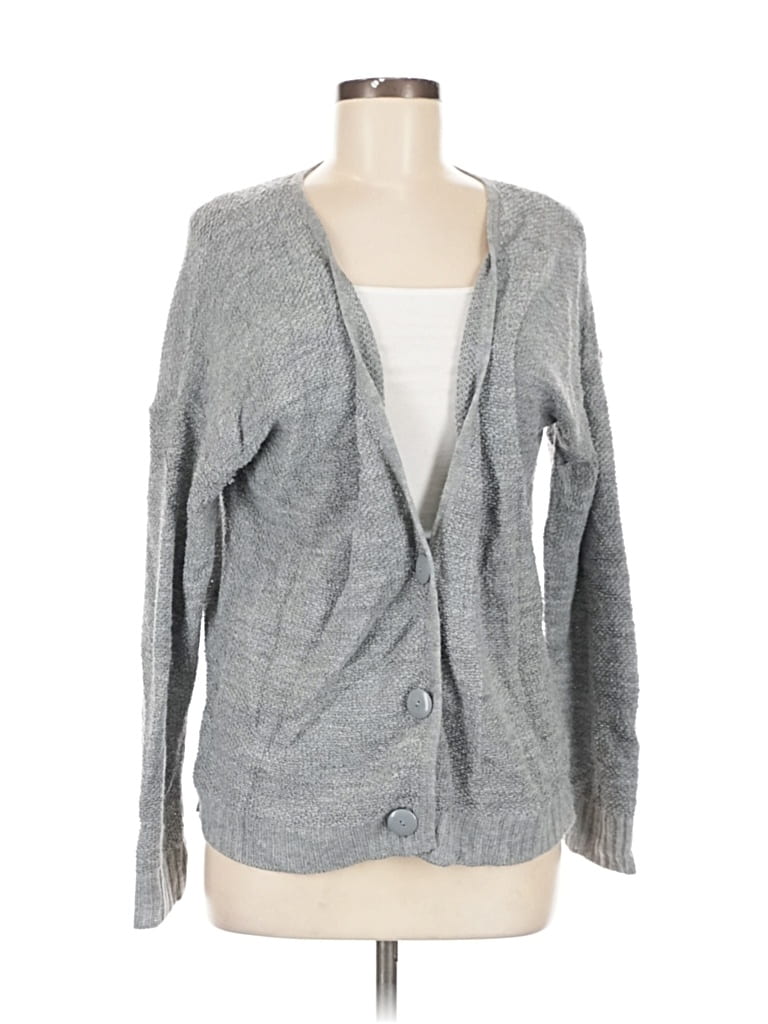 Pre-owned Express Outlet Cardigan Sweater In Gray