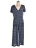 MICHAEL Michael Kors Chevron-herringbone Blue Jumpsuit Size 10 - photo 1