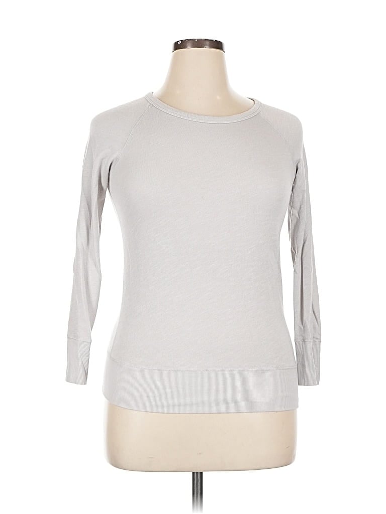 Pre-owned James Perse Pullover Sweater In Silver