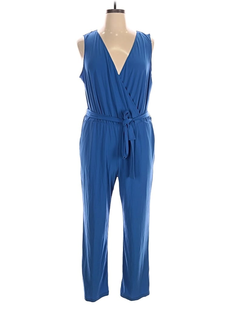 Pre-owned Ny Collection Jumpsuit In Blue
