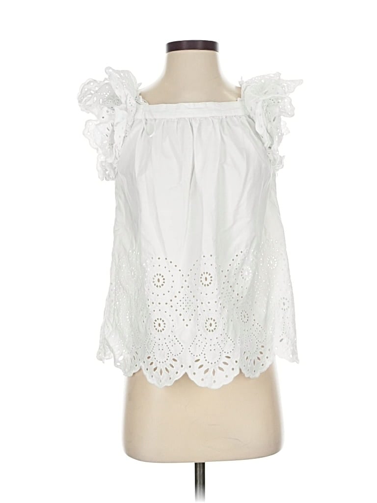 CROWN & IVY Pre-owned Sleeveless Blouse In White