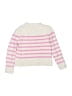 Crewcuts Outlet Stripes Pink Pullover Sweater Size 8 - 9 - photo 2