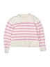Crewcuts Outlet Stripes Pink Pullover Sweater Size 8 - 9 - photo 1