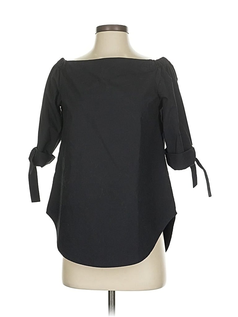 Pre-owned Babaton 3/4 Sleeve Blouse In Black
