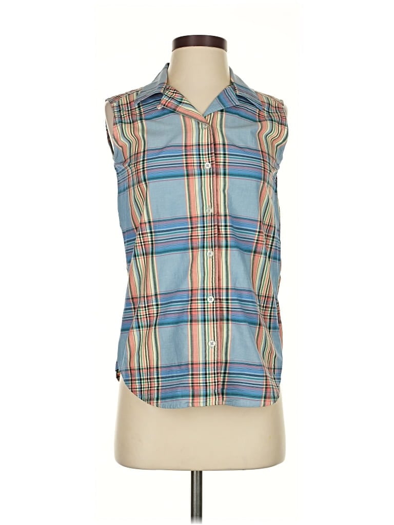 EDDIE BAUER Pre-owned Sleeveless Button Down Shirt In Blue