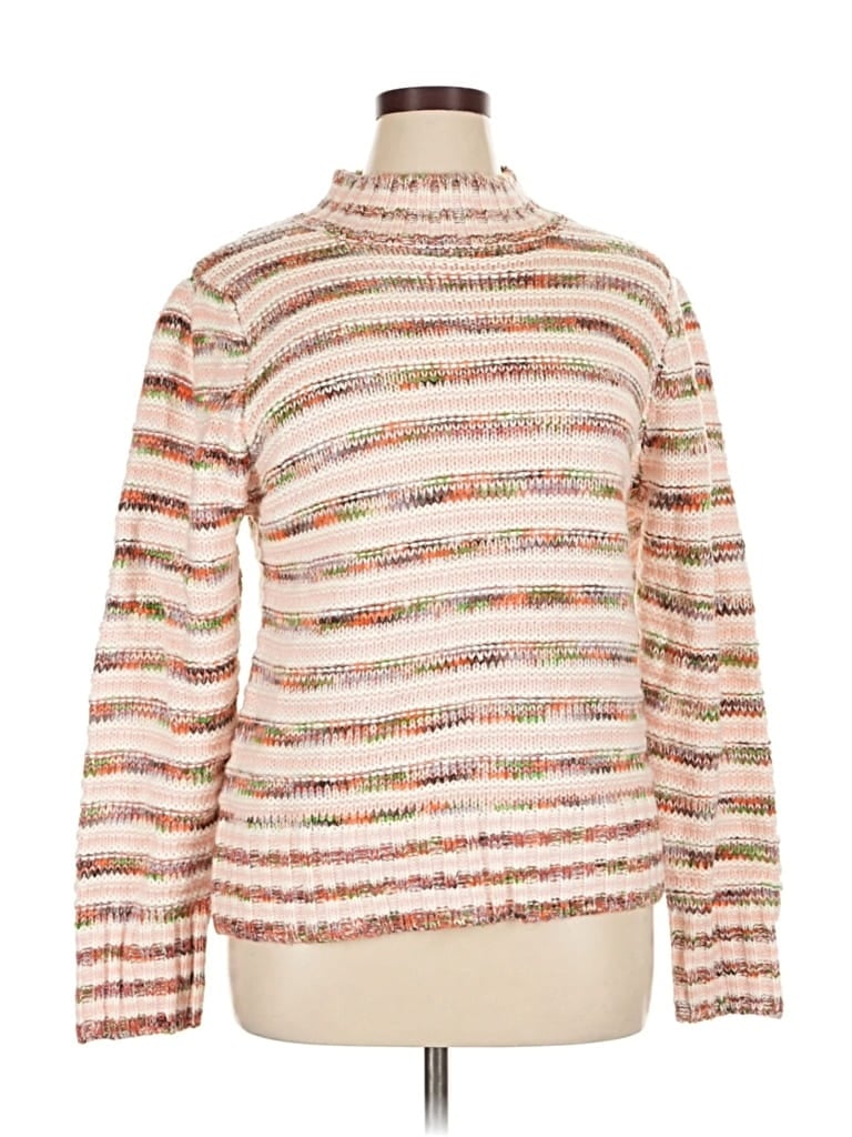 Pre-owned White Birch Turtleneck Sweater In White