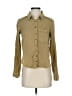 Pilcro 100% Cupro Tweed Tan Long Sleeve Button-Down Shirt Size XXS - photo 1