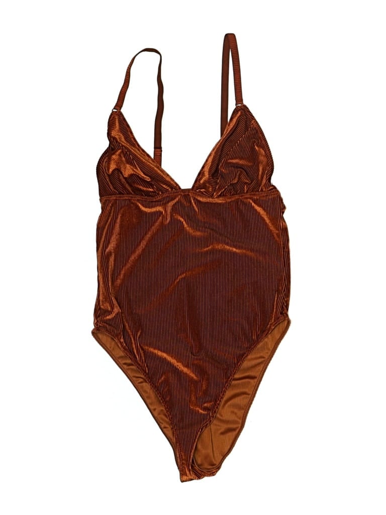 Pre-owned Out From Under Bodysuit In Brown