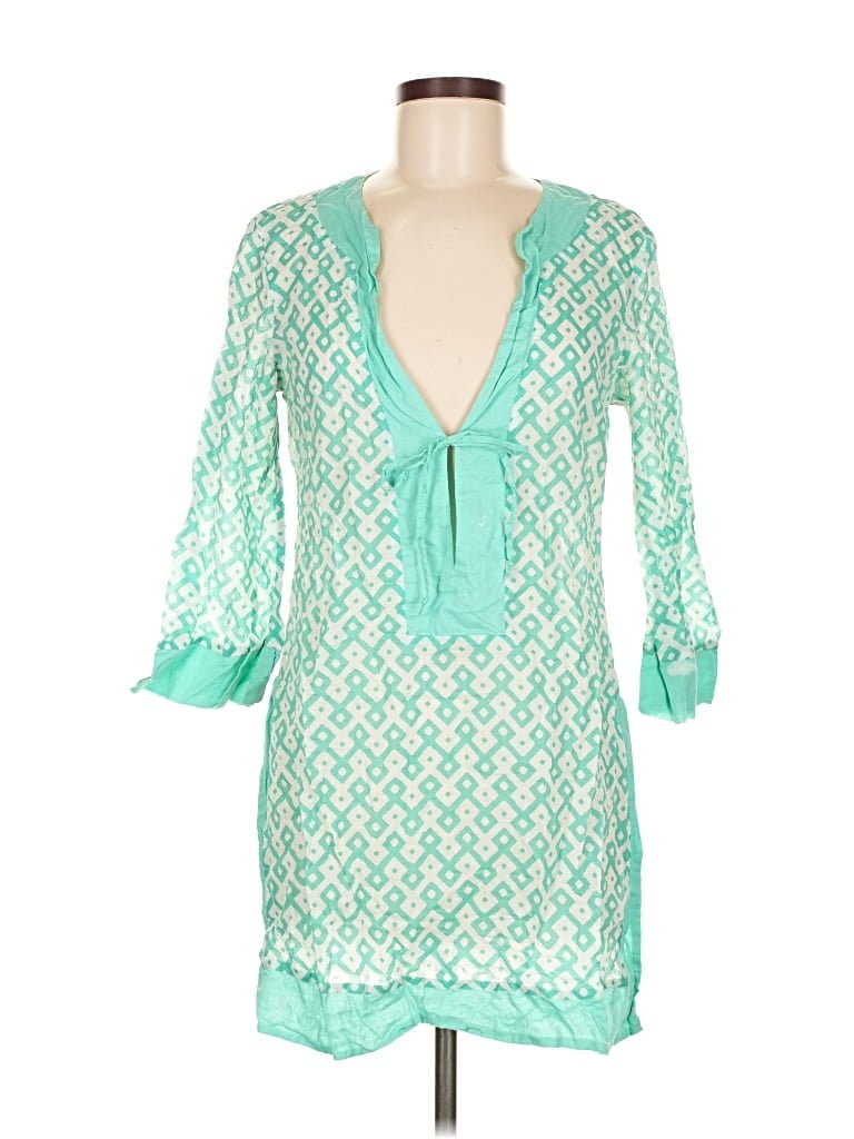 Pre-owned Banana Republic Factory Store 3/4 Sleeve Blouse In Blue