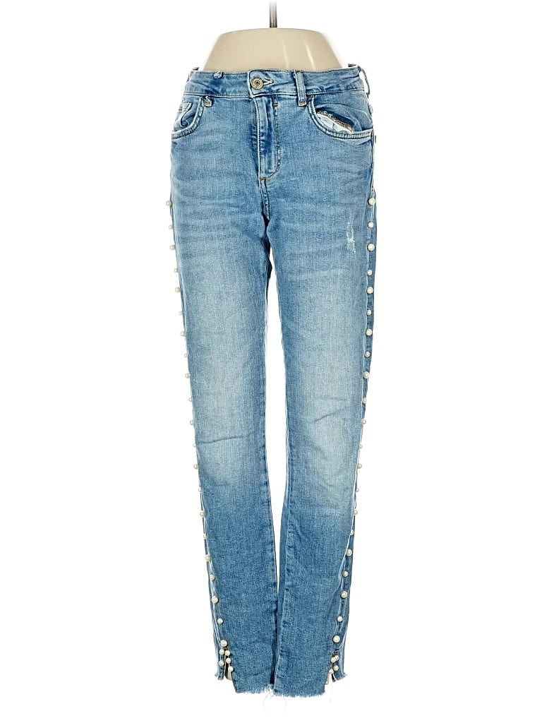 Pre-owned Zara Basic Jeans In Blue